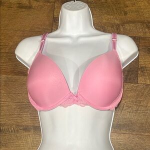 Victorias Secret Dream Angels Pink Lace Push-up Bra Size 34DD